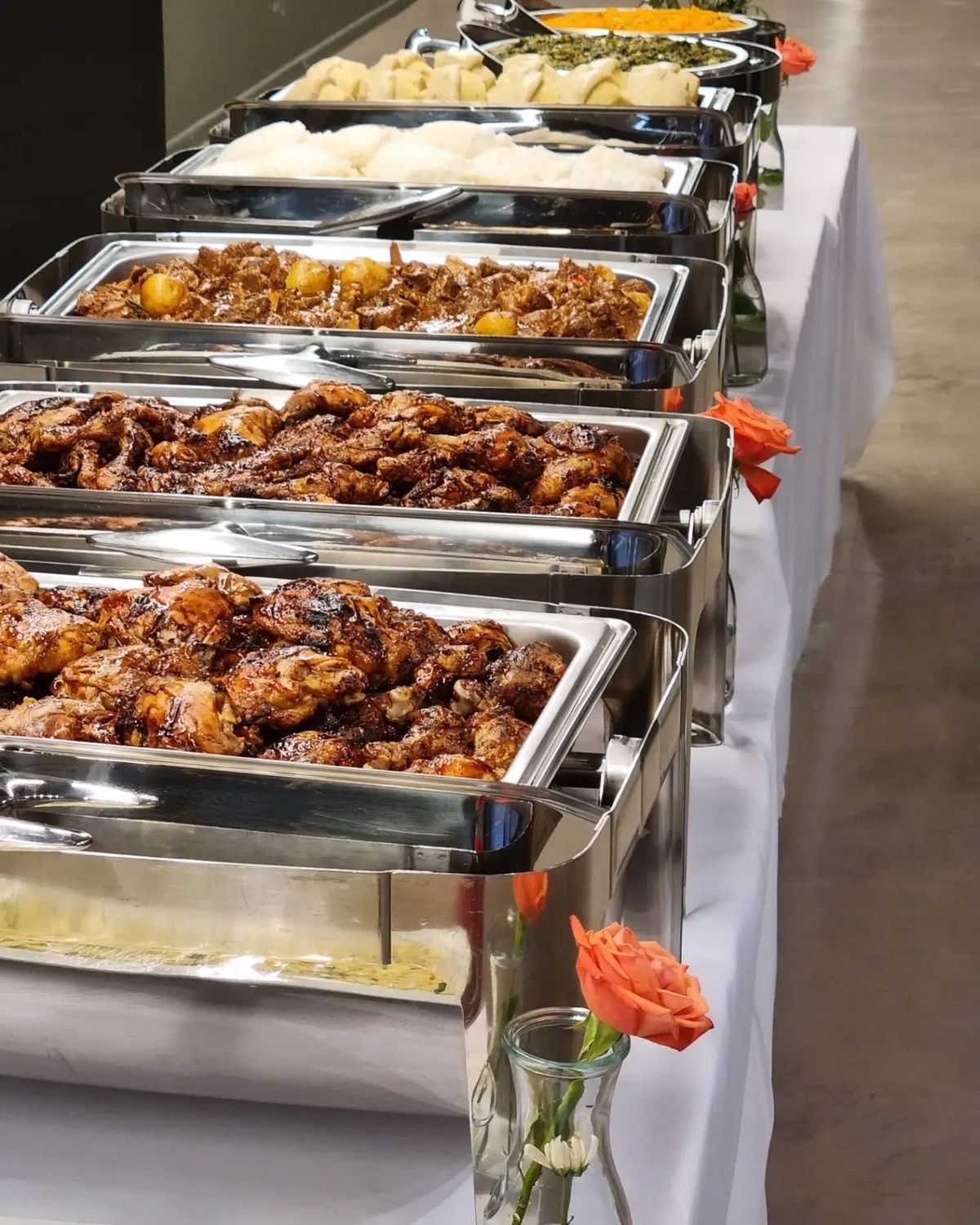 Freshly prepared barbecue platter