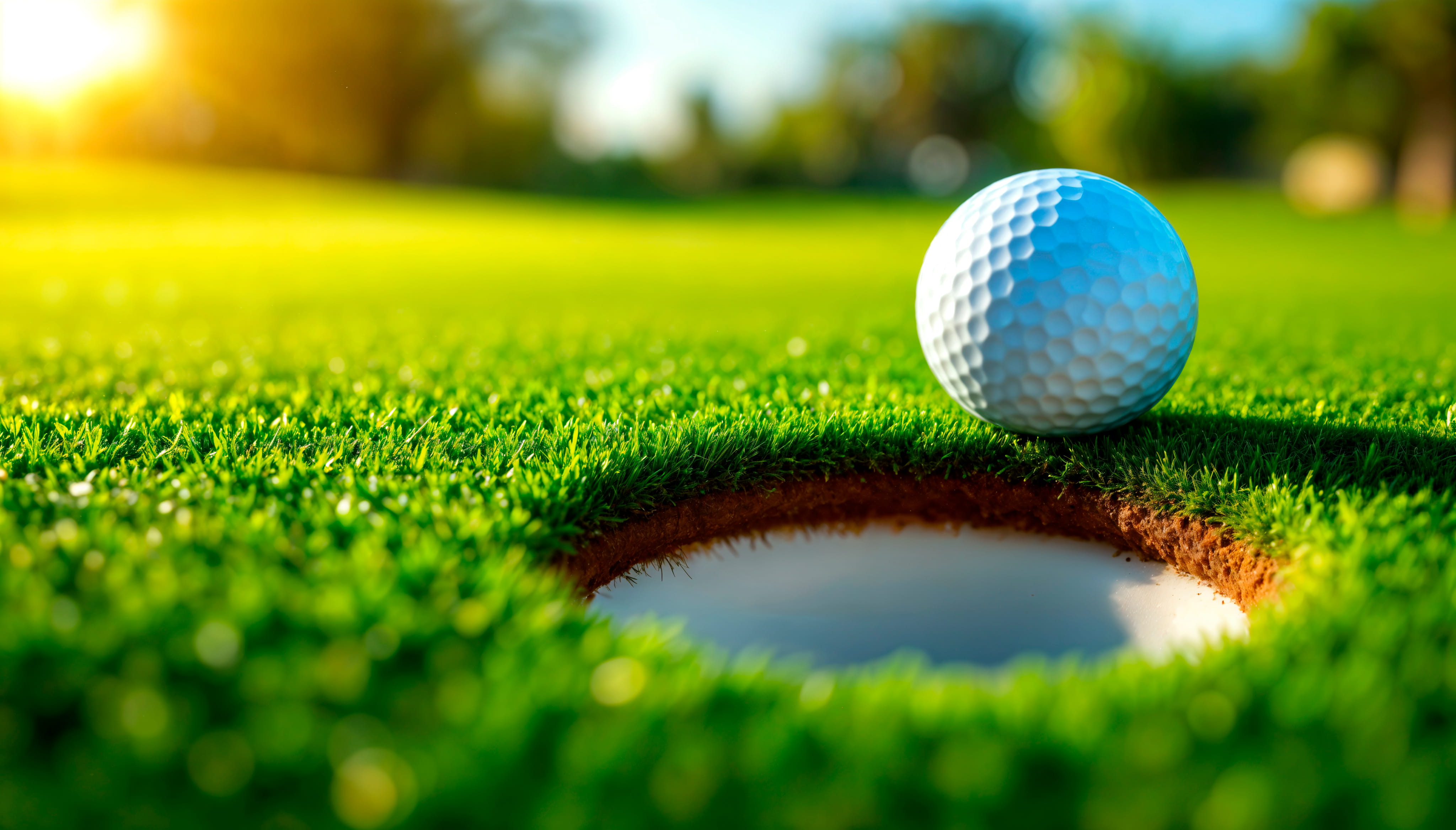 Mini golf on a green