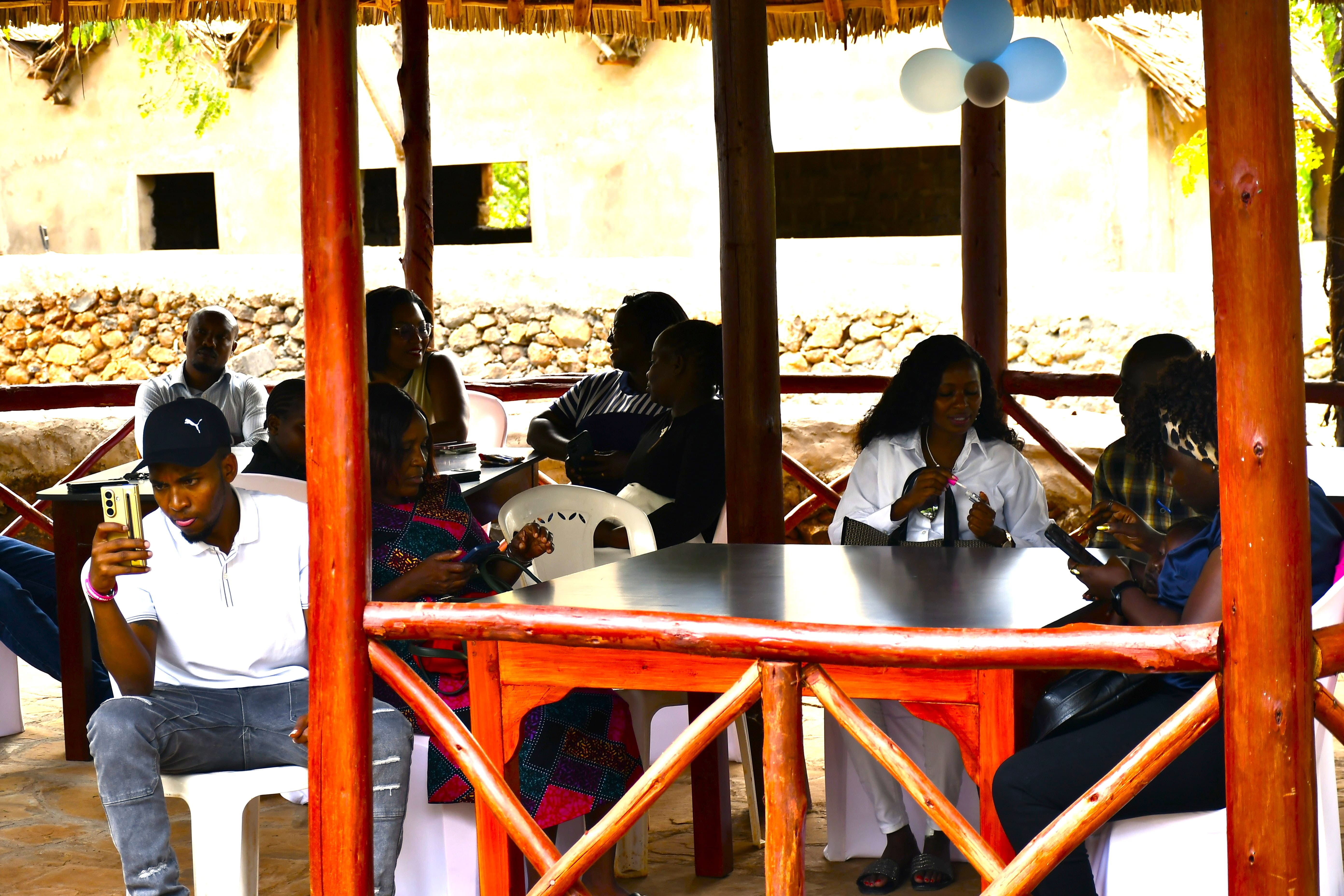 Garden restaurant seating area